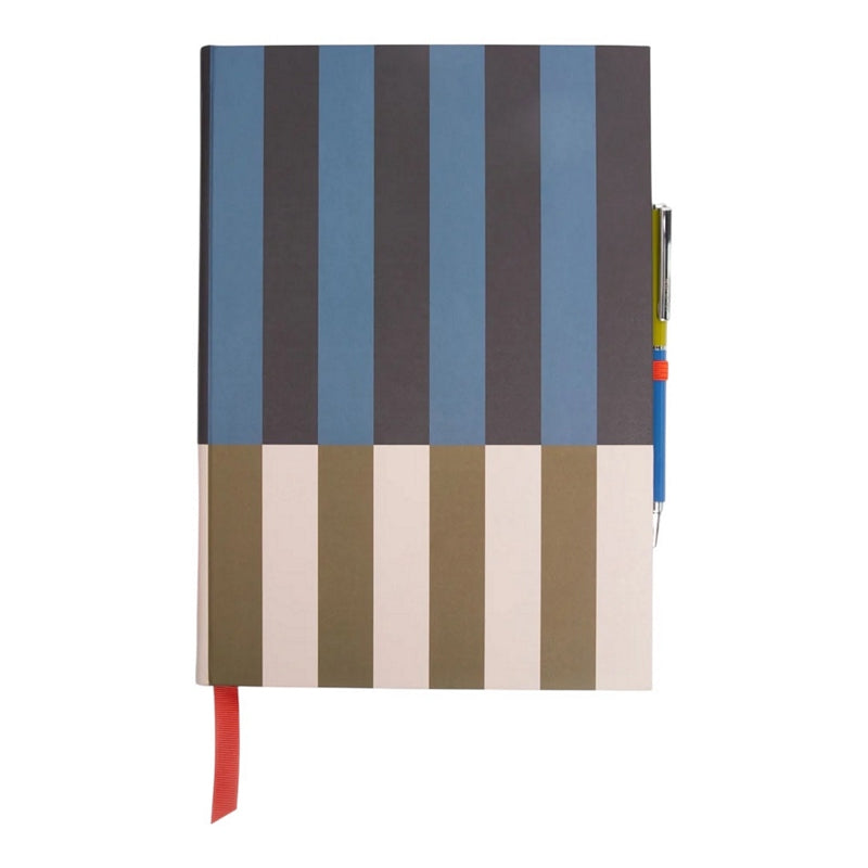 Caroline Gardner Block Stripe Casebound Notebook & Pen Set MCDP100 front