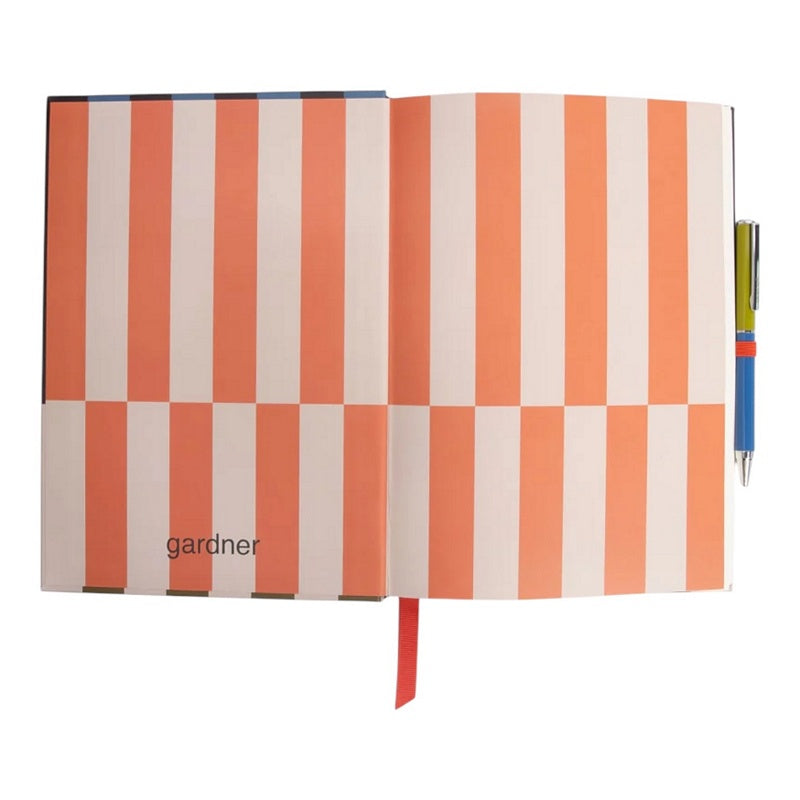 Caroline Gardner Block Stripe Casebound Notebook & Pen Set MCDP100 inside cover