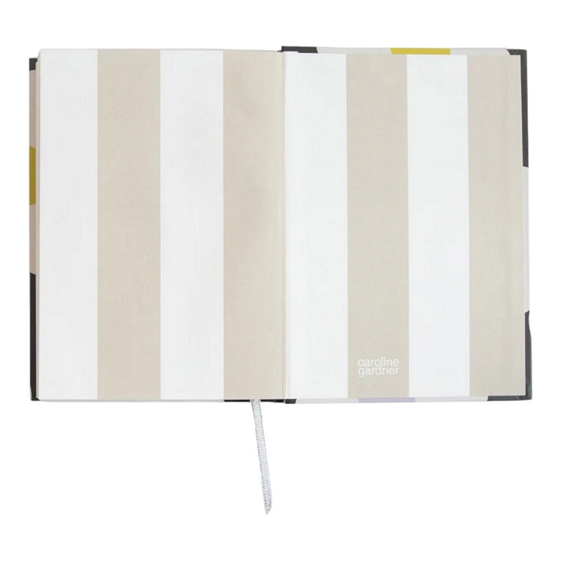 Caroline Gardner Casebound Slim Notebook Multi Flower Charcoal SCD110 inside cover