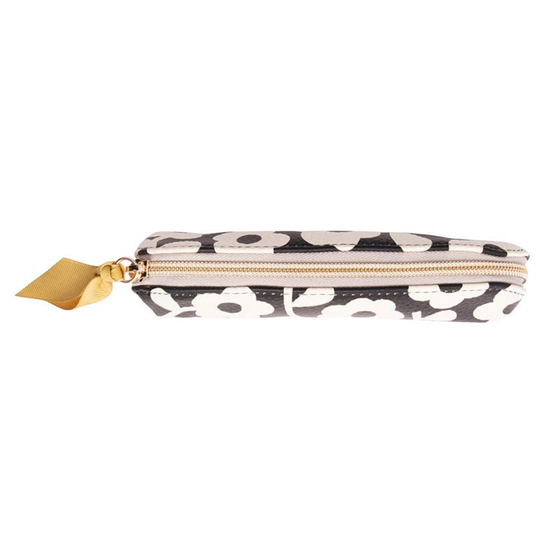 Caroline Gardner Charcoal Mono Flower Pencil Case EPC158 main