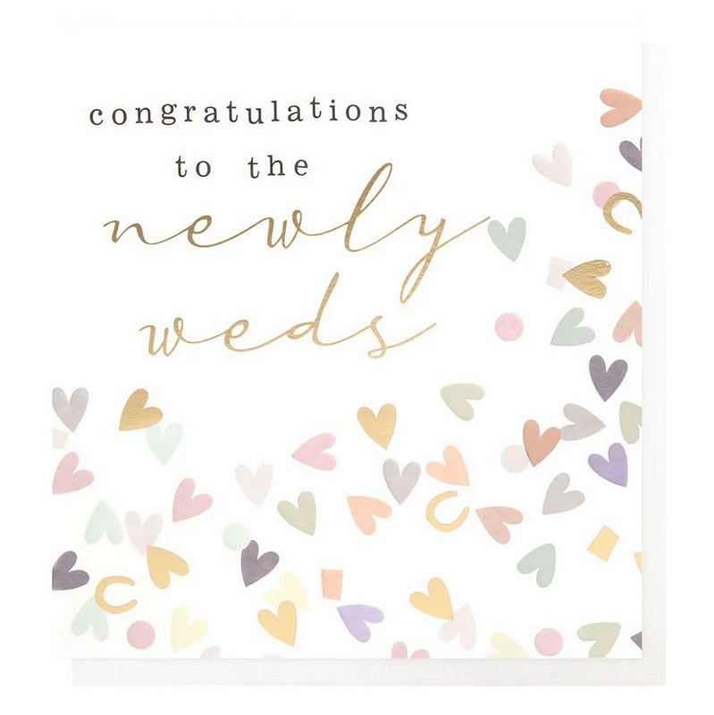 Caroline Gardner Congratulations To The Newlyweds Confetti Card front