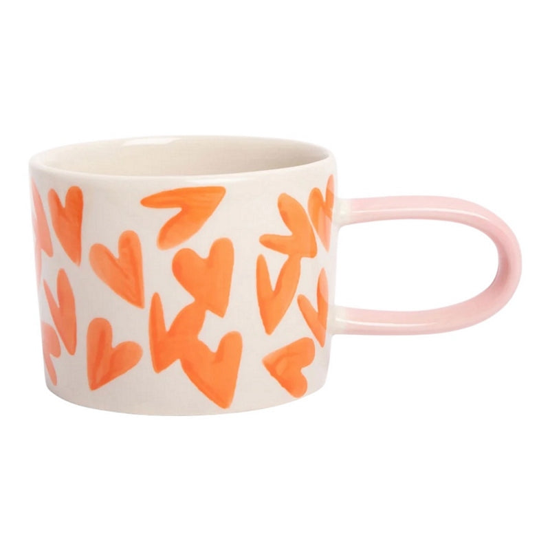Caroline Gardner Coral Hearts Ceramic Mug MGG114 front