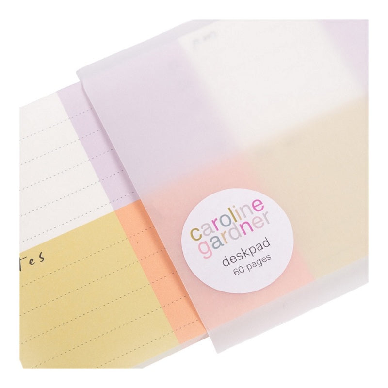 Caroline Gardner Desk Pad Multi Check Split Sections DSK111 detail