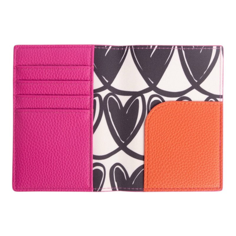 Caroline Gardner Fuchsia Pink Passport Holder PAS105 open