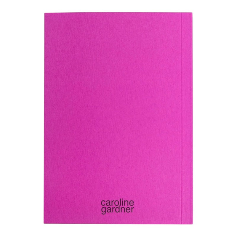 Caroline Gardner Fuchsia Reflections A6 Thin Softback Notebook MNB103 rear