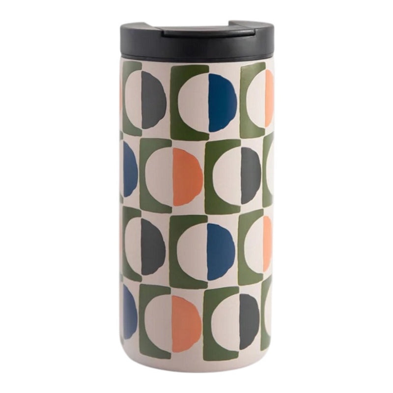 Caroline Gardner Geo Insulated Stainless Steel Travel Coffee Cup MICP102 front