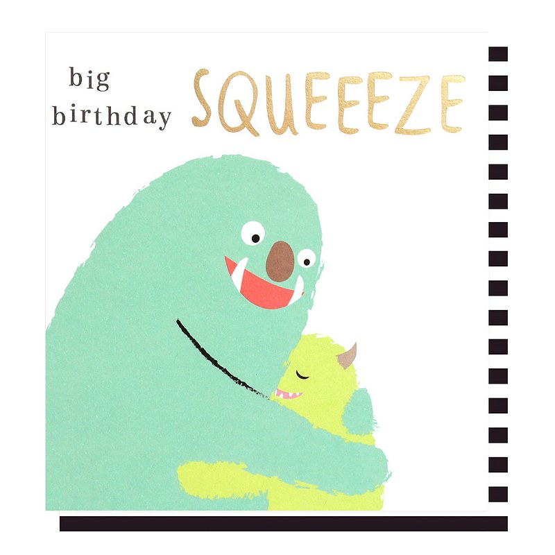 Caroline Gardner Greetings Card Big Birthday Squeeze LMO002 front