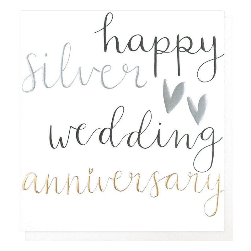 Caroline Gardner Greetings Card Happy Silver Wedding Anniversary OFF029 front