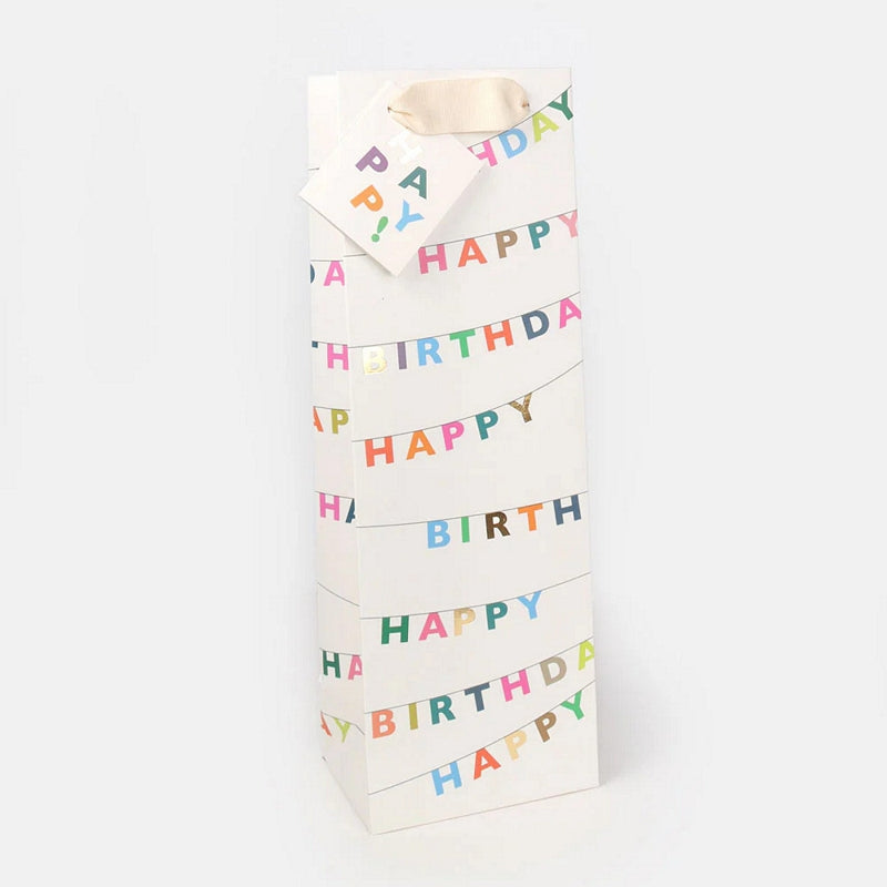 Caroline Gardner Happy Birthday Bunting Bottle Bag GBB734