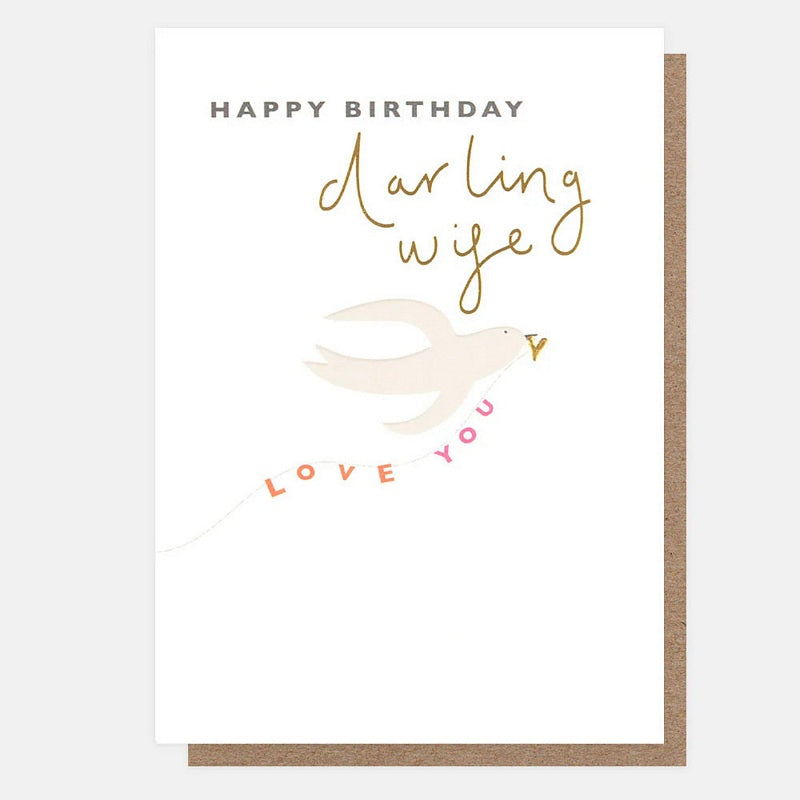 Caroline Gardner Happy Birthday Darling Wife Bird SCN044