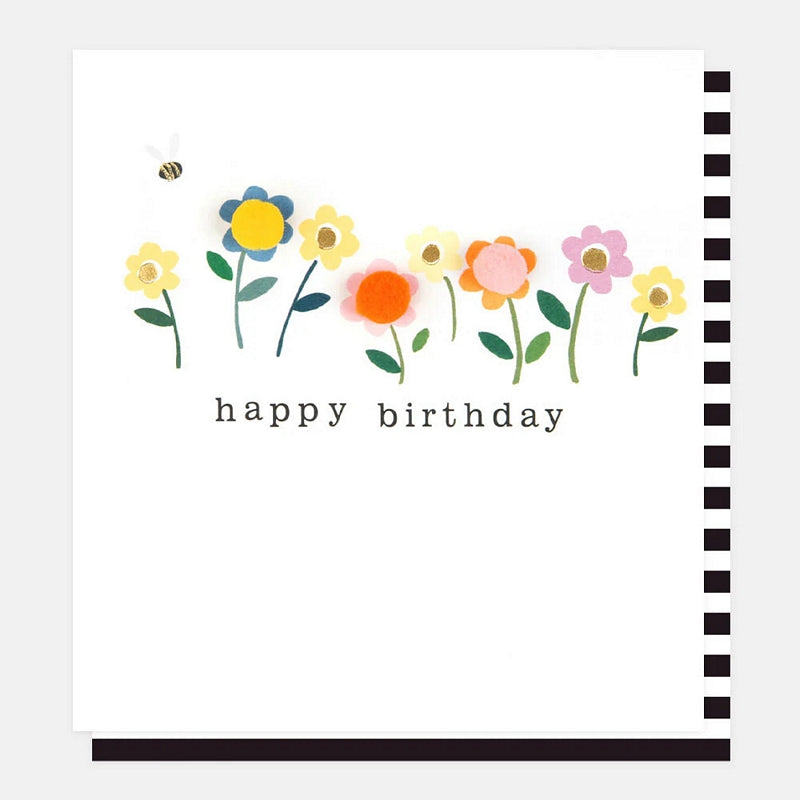 Caroline Gardner Happy Birthday Pom Pom Flowers PPM006