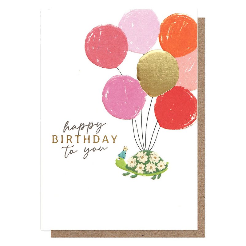 Caroline Gardner Happy Birthday To You Tortoise Card CRC003 front