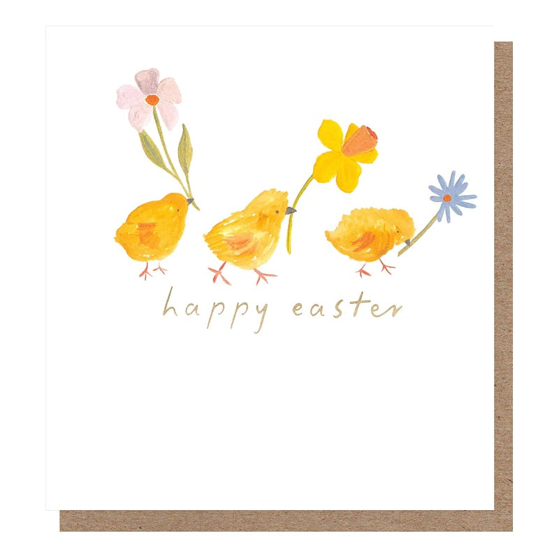 Caroline Gardner Happy Easter Little Painted Chicks Card EAS015 front