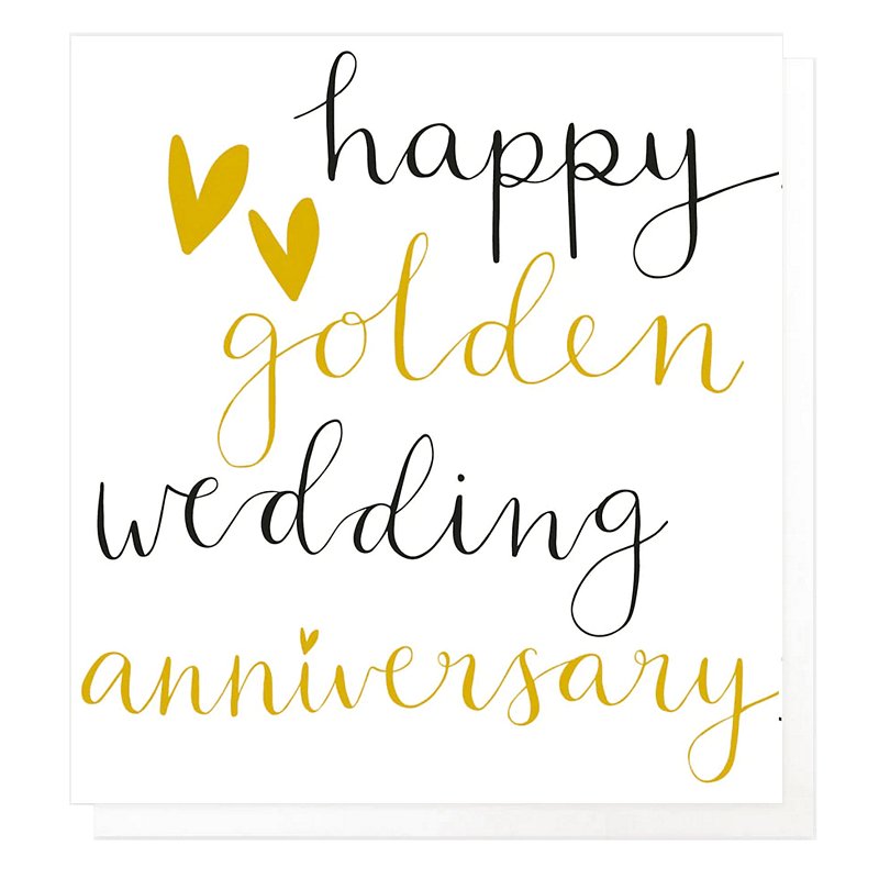 Caroline Gardner Happy Golden Wedding Anniversary Card OFF032 Front