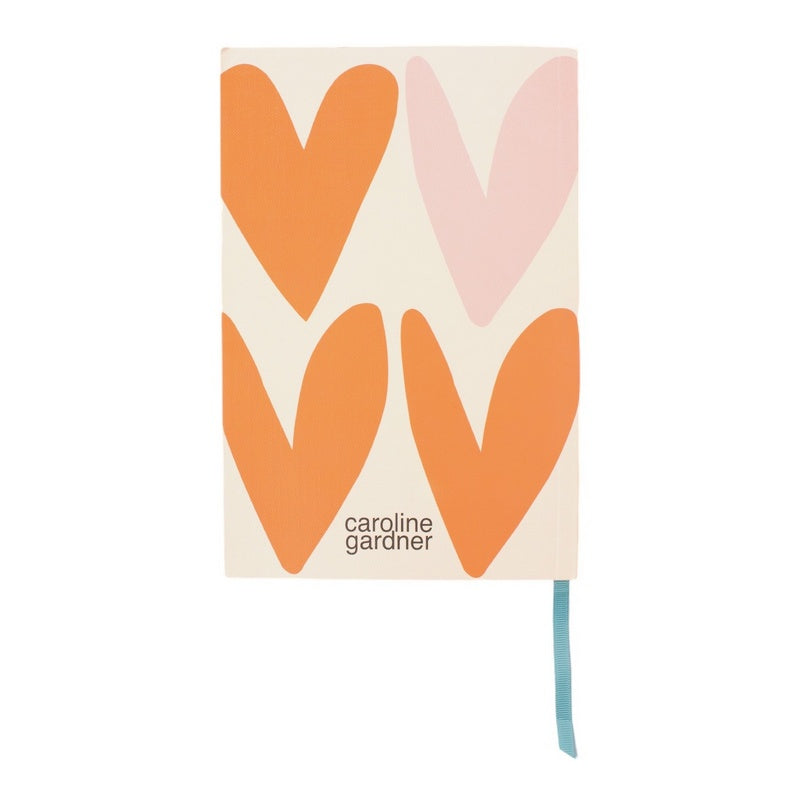 Caroline Gardner Life Planner Orange & Pink Hearts LFP100 back