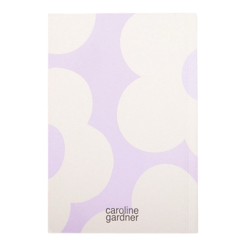 Caroline Gardner Lilac Flower A6 Thin Softback Notebook MNB104 rear