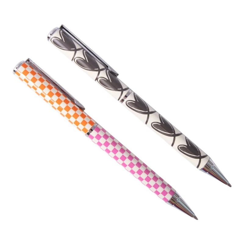 Caroline Gardner Linked Hearts Multi Mini Check Set of 2 Pens TPN109 main