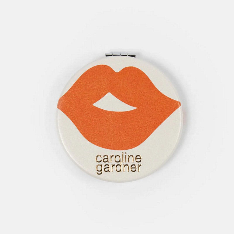 Caroline Gardner Lips Round Pocket Mirror PKM148 back