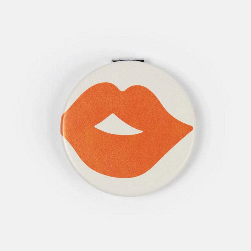 Caroline Gardner Lips Round Pocket Mirror PKM148 front