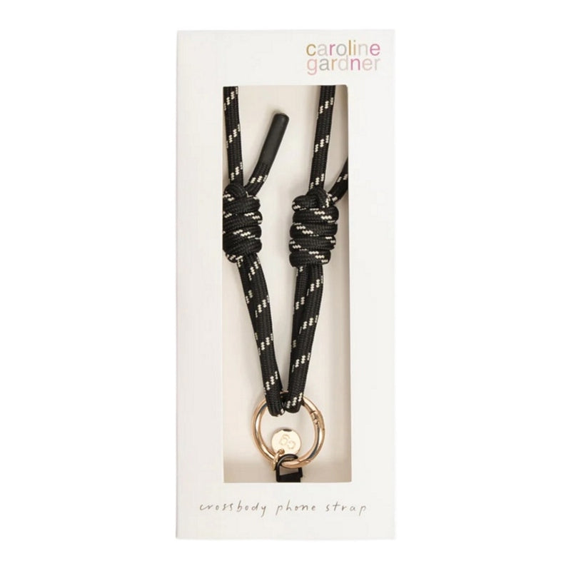 Caroline Gardner Long Phone Strap Black Cord LPS100 boxed