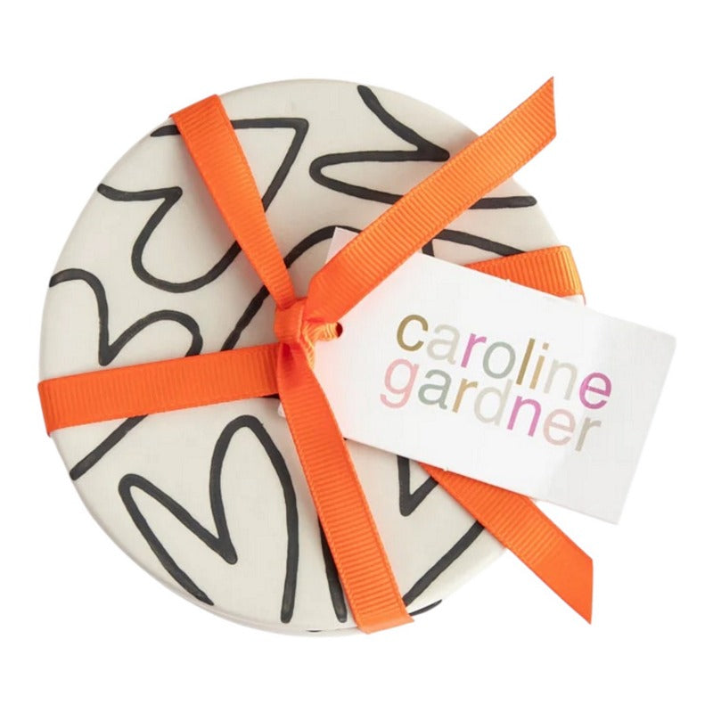 Caroline Gardner Mono Mixed Print Set of 4 Ceramic Coasters CST103 main