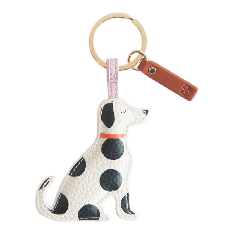 Caroline Gardner Mono Scattered Spots Dog Novelty Keyring NOV160 main