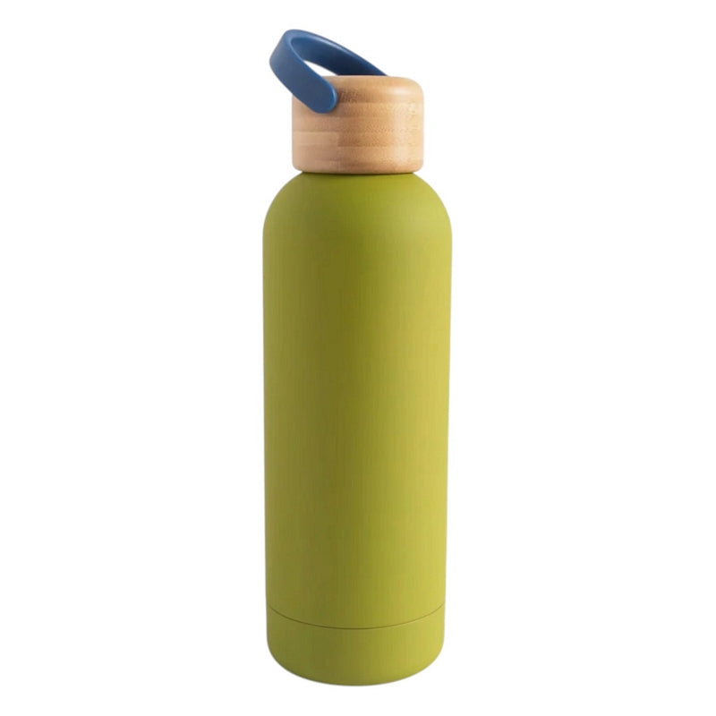 Caroline Gardner Moss Green Metal Water Bottle MMET111 front