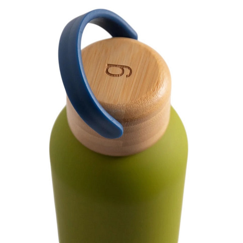 Caroline Gardner Moss Green Metal Water Bottle MMET111 lid