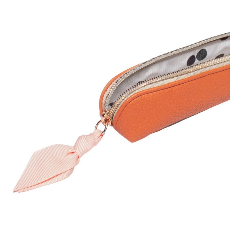 Caroline Gardner Orange Essential Pencil Case EPC141 open