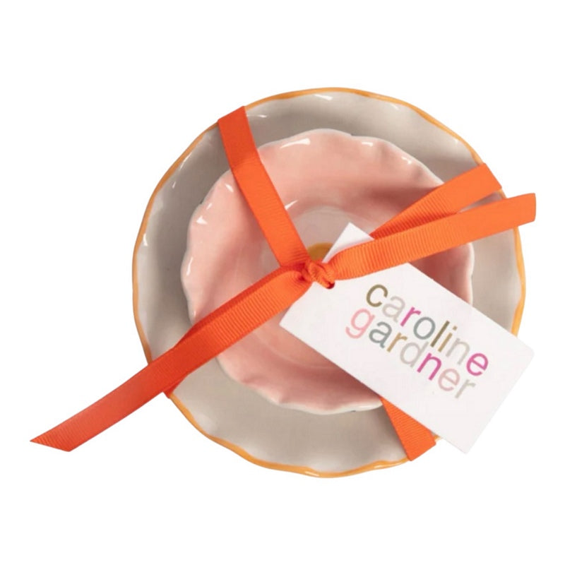 Caroline Gardner Pink Flower Trinket Bowls TRN101 main