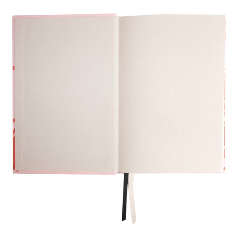 Caroline Gardner Pink Heart 3 Section A5 Hardback Notebook NTB102 open