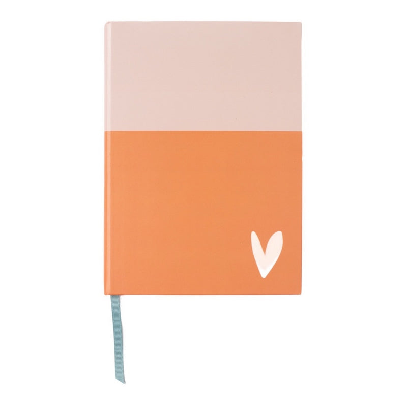 Caroline Gardner Pink & Orange Casebound Slim Ruled Notebook SCD103 front