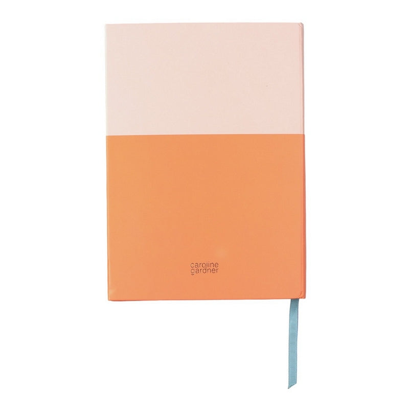 Caroline Gardner Pink & Orange Casebound Slim Ruled Notebook SCD103 back