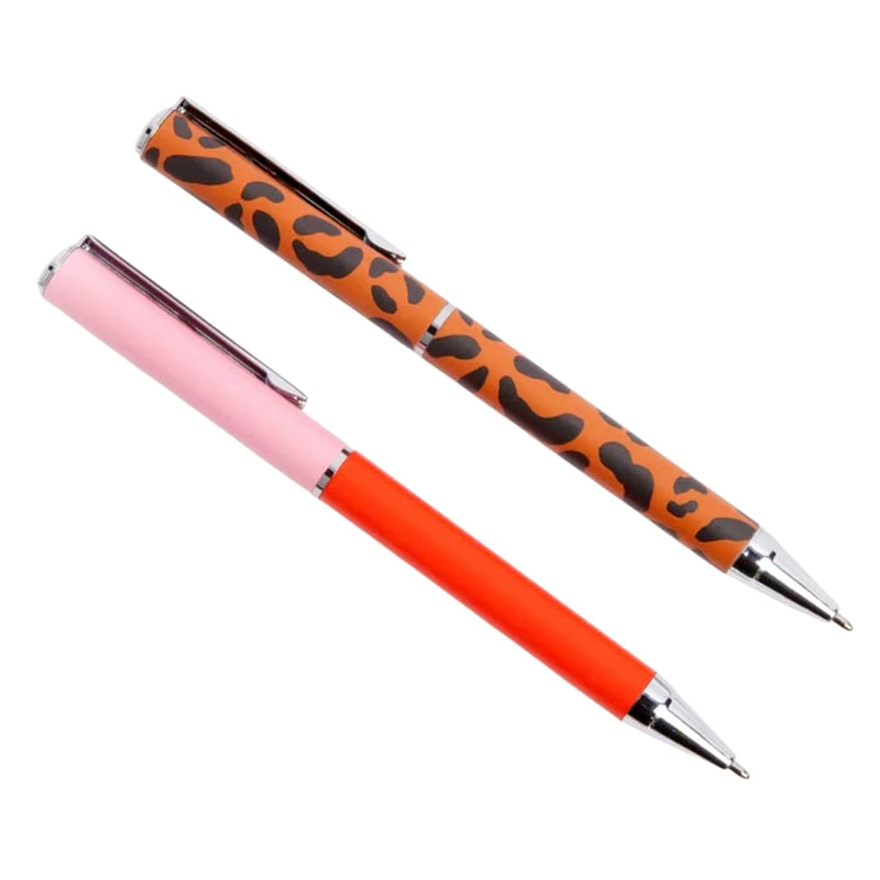 Caroline Gardner Pink and Red and Leopard Set of 2 Pens TPN106 main