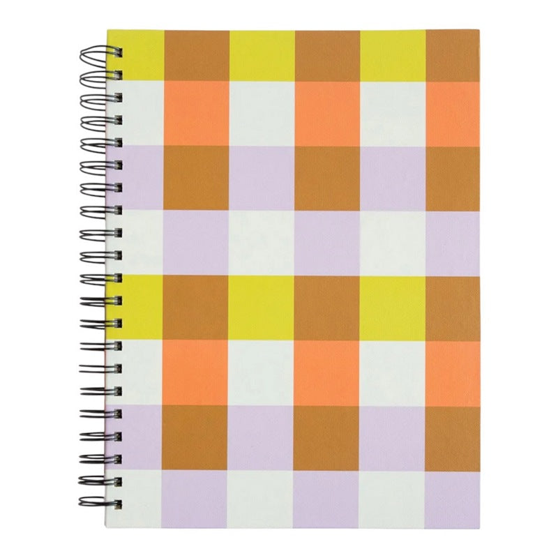 Caroline Gardner Spiral Notebook A4 Multi Check SPI112 front