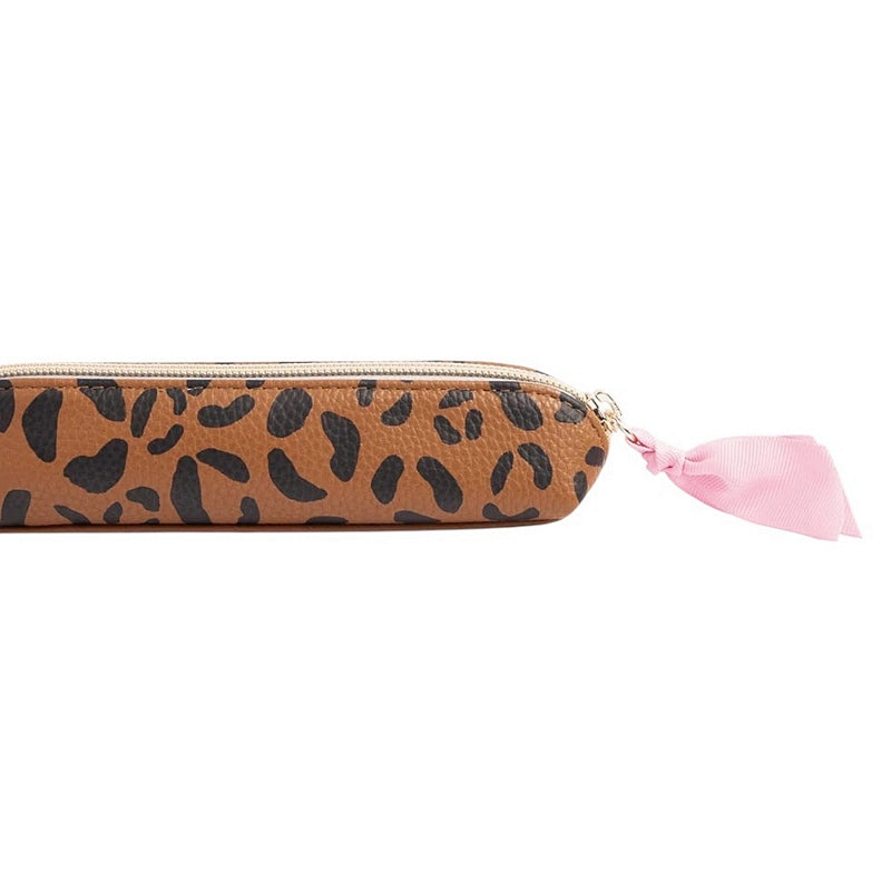 Caroline Gardner Tan Leopard Pencil Case EPC155 main