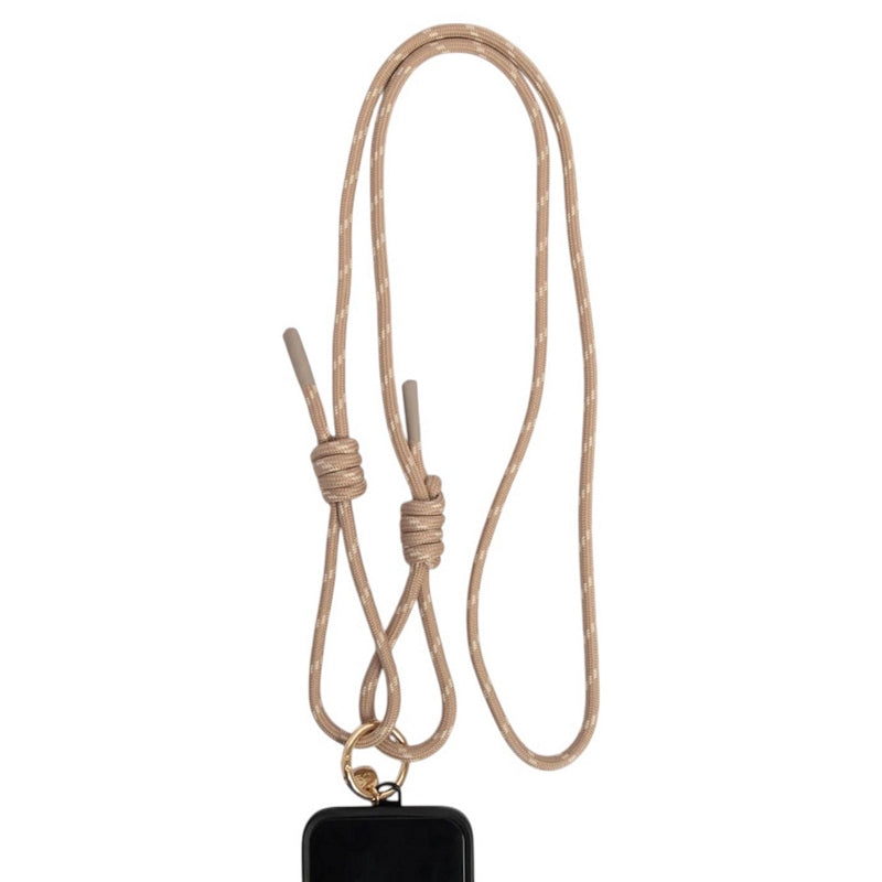 Caroline Gardner Taupe White Cord Crossbody Phone Strap LPS101 main
