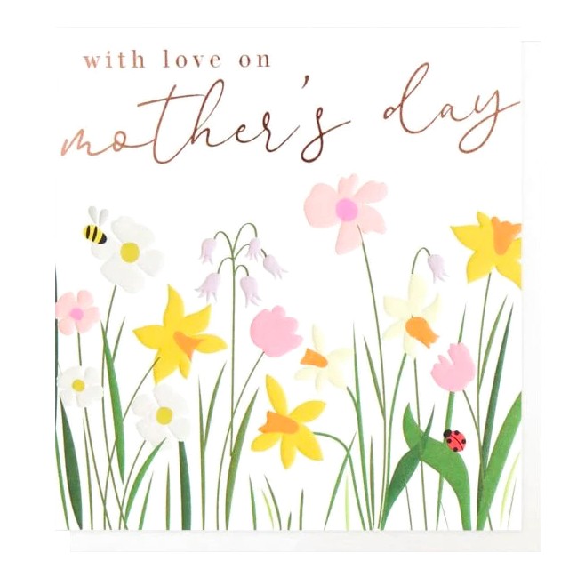 Caroline Gardner With Love On Mother's Day Meadow Flowers Card MTH08 front