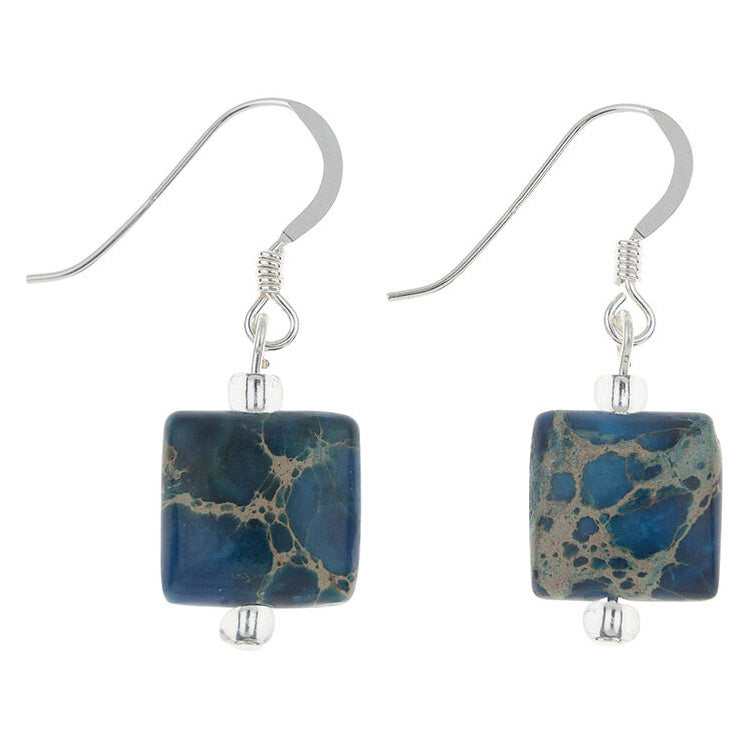 Carrie Elspeth Jewellery Blue Jasper Pillow Earrings EH1715C main