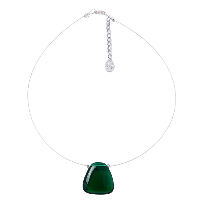 Carrie Elspeth Jewellery Emerald Glass Pendant Necklace N2004 main