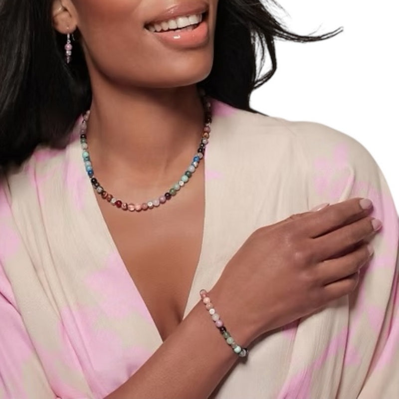 Carrie Elspeth Jewellery Medley Gemstones Bracelet B1989-90 on model