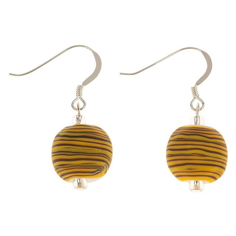 Carrie Elspeth Jewellery Mustard Strata Drop Earrings EH1863C main