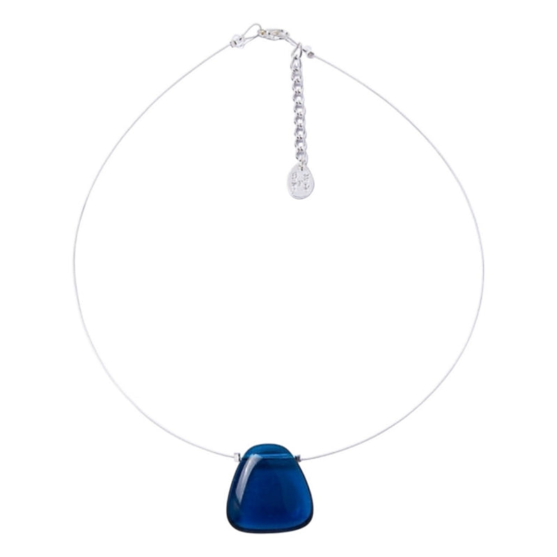 Carrie Elspeth Jewellery Navy Glass Pendant Necklace N2006 main