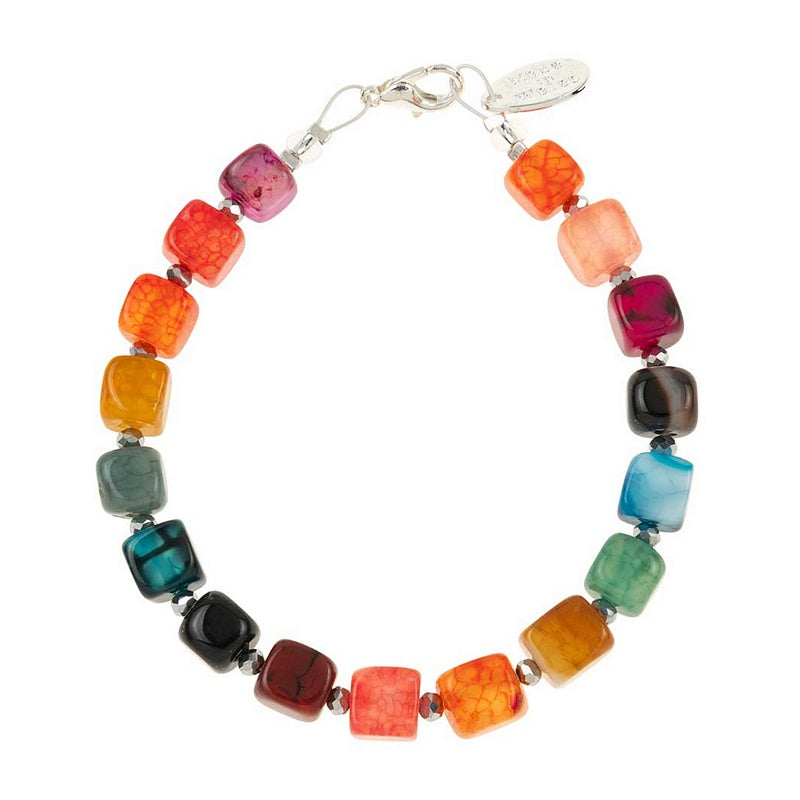 Carrie Elspeth Jewellery B1891-92 Rainbow Agate Cubes Bracelet B1891-92 main