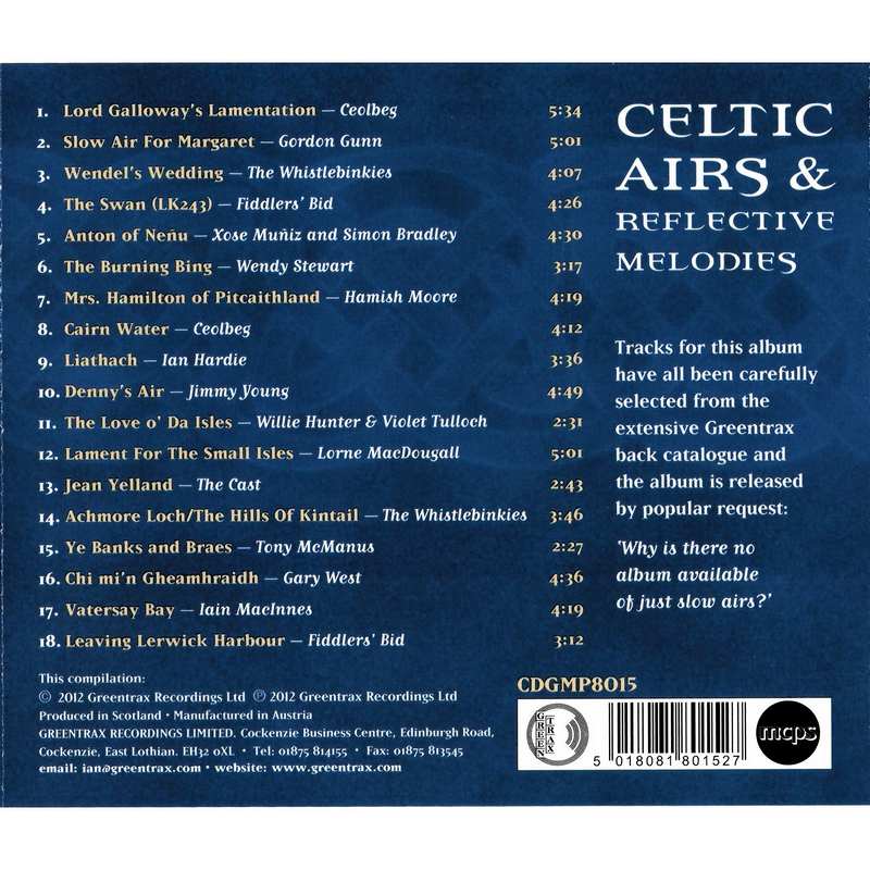 Celtic Airs And Reflective Melodies CDGMP8015 rear