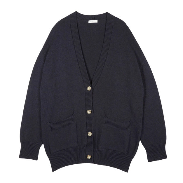 Chalk Clothing Andrea Cardigan in Navy front
