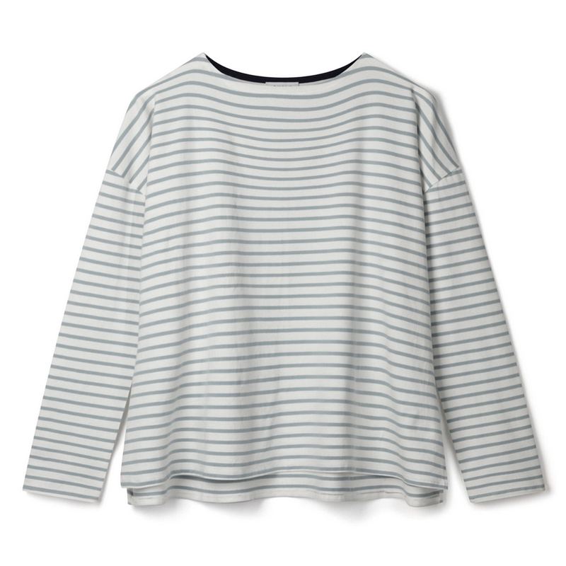 Chalk Clothing Bryony Stripe Top Ice Blue front