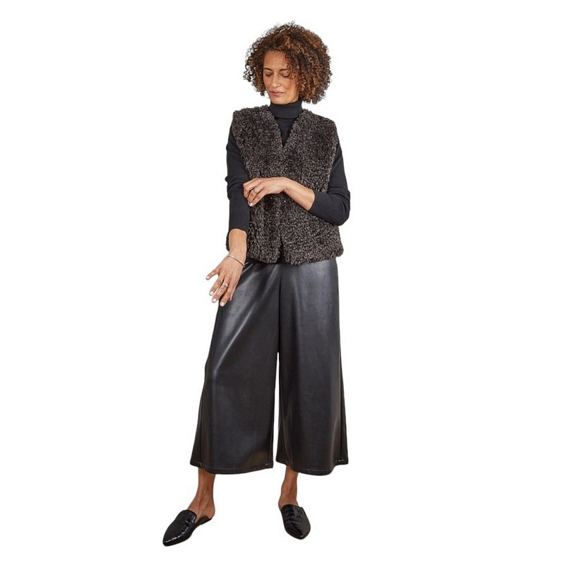 Chalk Clothing Daisy Gilet Cocoa One Size on model full-length