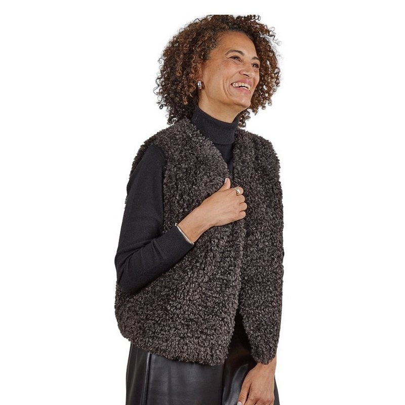 Chalk Clothing Daisy Gilet Cocoa One Size on model main