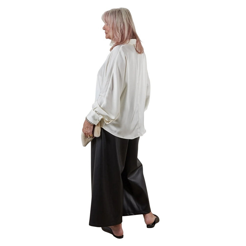 Chalk Clothing Flo Shirt Off White on model rear